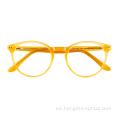 marcos de gafas de acetato redondo de moda, hombres de gafas de acetato de acetato de acetato marcos